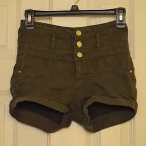 high-waisted shorts